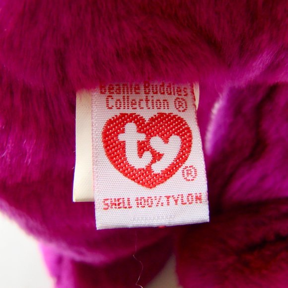 Ty Beanie Buddy Millennium Purple Bear Stuffed Plush Toy 1999 2000 Collectible - Picture 8 of 14
